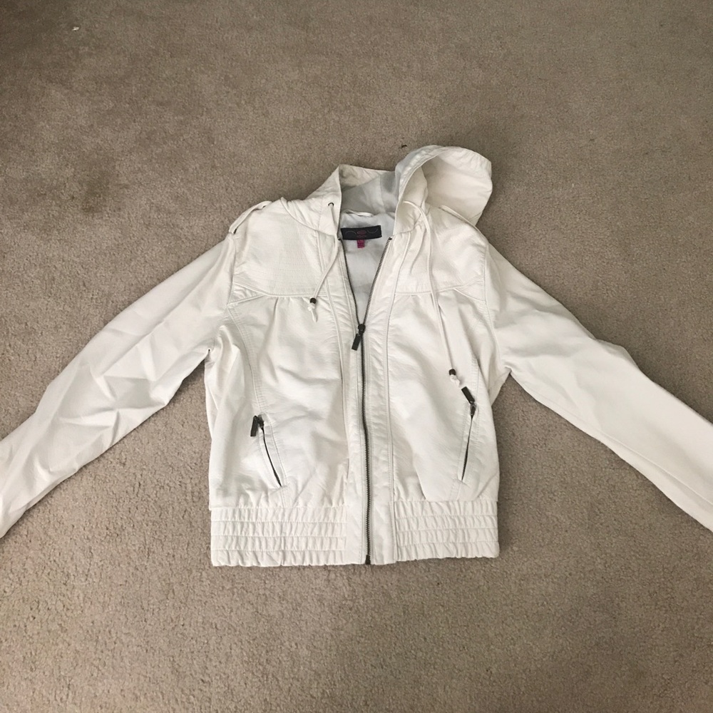 Ivory pleather jacket